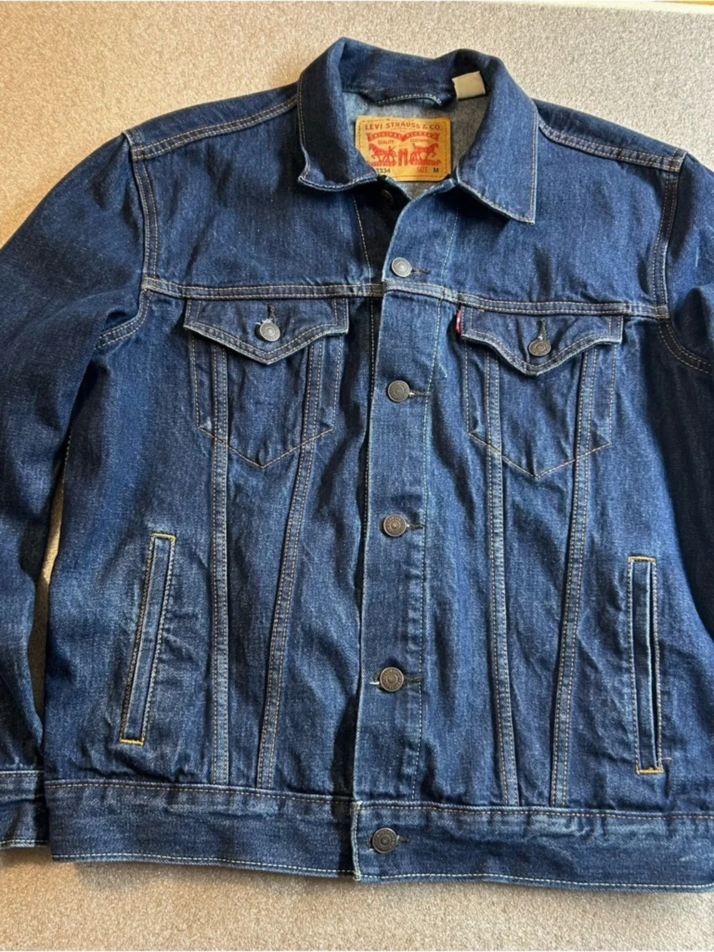 Levi's Indigo Blue Denim Original Jean Jacket - Picture 1 of 12